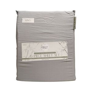 Harmony Home 6-Piece Sheet Set, Viscoise Made from Bamboo, King - Grey
